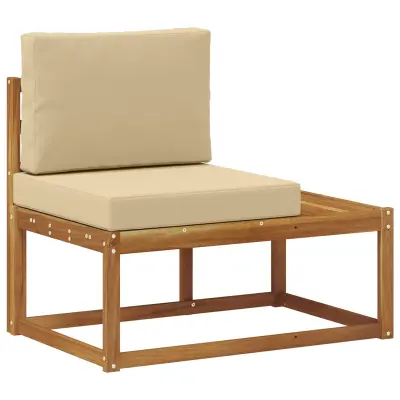 vidaXL Zunanji končni kavč Naravna 91 x 63 x 73 cm Masiven les akacije