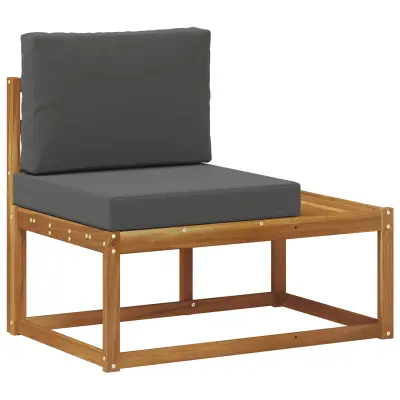vidaXL Zunanji končni kavč Naravna in antracitna 91 x 63 x 73 cm
