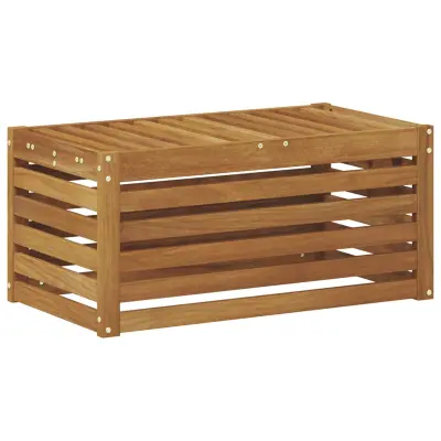 vidaXL Zunanji stolček klop Naravna 79 x 43 x 37 cm