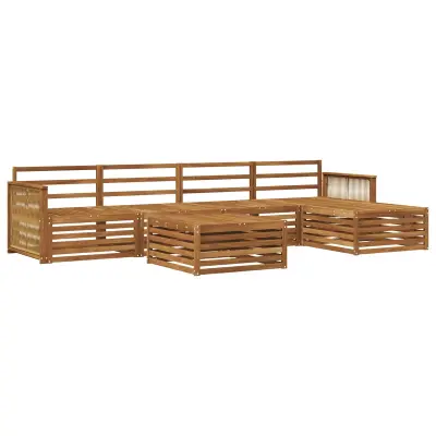 vidaXL Zunanja garnitura za sedenje 6 pcs Naravna Masiven les akacije