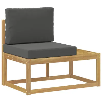 vidaXL Zunanji končni kavč Bela 91 x 63 x 73 cm Masiven les akacije