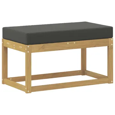 vidaXL Zunanji stolček klop Bela 80 x 43 x 45 cm Masiven les akacije