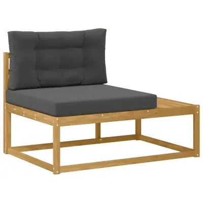 vidaXL Zunanji končni kavč z blazino Bela 115 x 83 x 73 cm Poliester