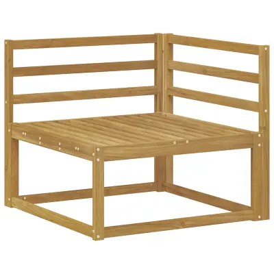vidaXL Zunanja kotna sedežna garnitura Bela 83 x 83 x 73 cm