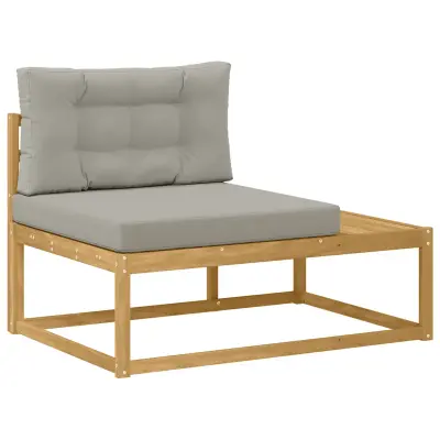 vidaXL Zunanji končni kavč z blazino Bela 115 x 83 x 73 cm Poliester