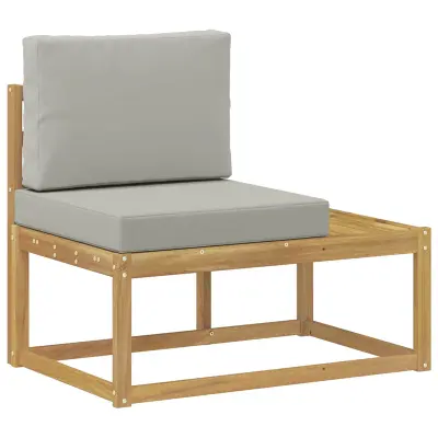 vidaXL Zunanji končni kavč Bela 91 x 63 x 73 cm Masiven les akacije