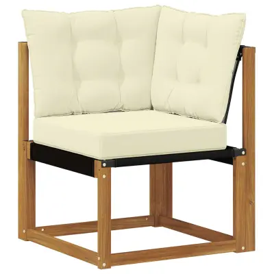 vidaXL Zunanja kotna sofa Trden akacijev les in material Textilene