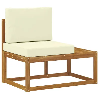 vidaXL Zunanji končni kavč Naravna 91 x 63 x 73 cm Masiven les akacije