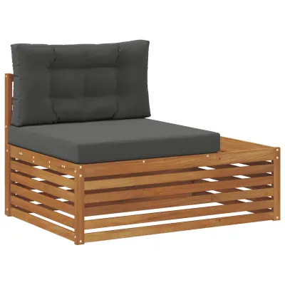 vidaXL Zunanji konec kavča z blazino Naravna 115 x 83 x 73 cm