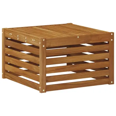 vidaXL Zunanja miza Masiven les akacije Naravna 59 x 59 x 37 cm