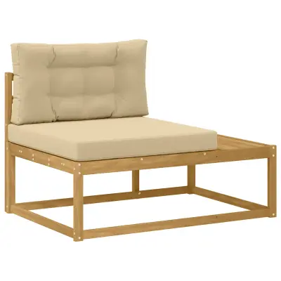 vidaXL Zunanji končni kavč z blazino Bela 115 x 83 x 73 cm Poliester