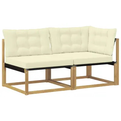 vidaXL Sekcijski kavč z blazino Bela 162,5 x 83 x 73 cm