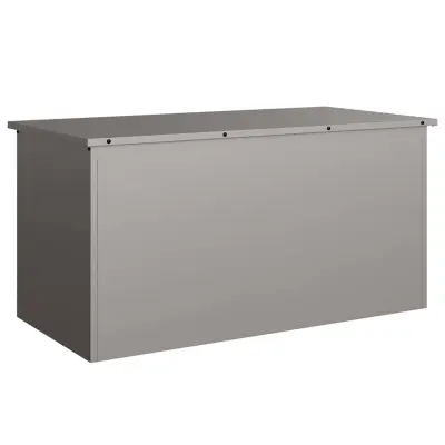 vidaXL Zunanja shranjevalna škatla Rjav 100 x 50,5 x 50 cm Jeklo