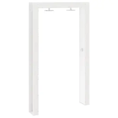 vidaXL Zunanji tuš Bela 137 x 23 x 226 cm Masivna borovina