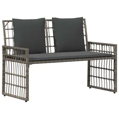 vidaXL Zunanja klop Enobarvno Siva in temno siva 116 x 55 x 82 cm