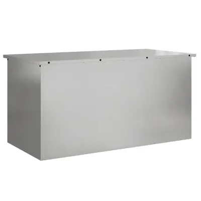 vidaXL Zunanja shranjevalna škatla srebrna 100 x 50,5 x 50 cm Jeklo