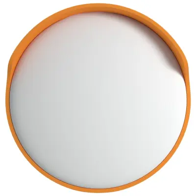 vidaXL Zunanje konveksno prometno ogledalo oranžno Ø30 cm polikarbonatno