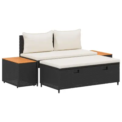 vidaXL Zunanja garnitura za sedenje 4 -Seater 4 pcs 55 x 30 x 39 cm