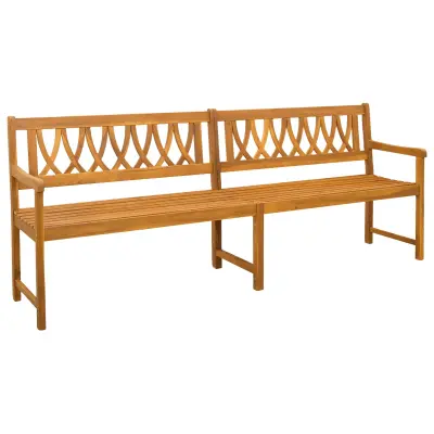 vidaXL Zunanja klop Naravna 220 x 55,5 x 90 cm Masiven les akacije