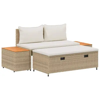 vidaXL Zunanja garnitura za sedenje 4 -Seater 4 pcs 55 x 30 x 39 cm