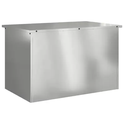 vidaXL Zunanja shranjevalna škatla srebrna 80 x 50,5 x 50 cm Jeklo