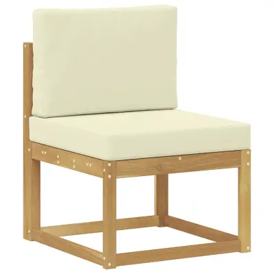 vidaXL Zunanja garnitura za sedenje Bela in krem 59 x 63 x 73 cm
