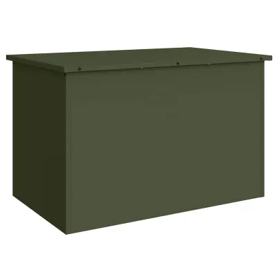 vidaXL Zunanja shranjevalna škatla Olivno zelena 80 x 50,5 x 50 cm