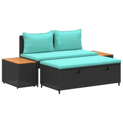vidaXL Zunanja garnitura za sedenje 4 -Seater 4 pcs 55 x 30 x 39 cm