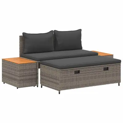 vidaXL Zunanja garnitura za sedenje 4 -Seater 4 pcs 55 x 30 x 39 cm