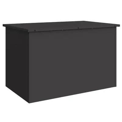 vidaXL Zunanja shranjevalna škatla Črna 80 x 50,5 x 50 cm Jeklo