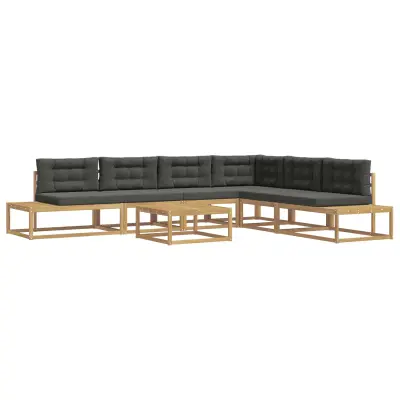 vidaXL Zunanja garnitura za sedenje Bela 79 x 79 x 37 cm Poliester