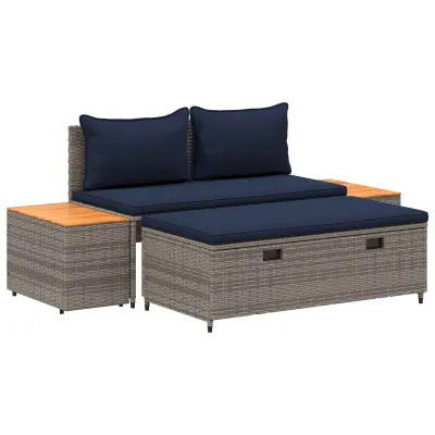 vidaXL Zunanja garnitura za sedenje 4 -Seater 4 pcs 55 x 30 x 39 cm
