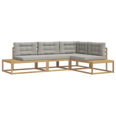 vidaXL Zunanja garnitura za sedenje Bela 277,5 x 198,5 x 73 cm