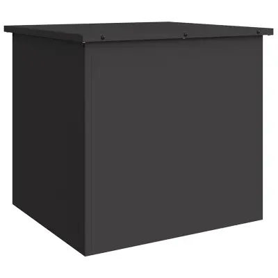vidaXL Zunanja shranjevalna škatla Črna 55 x 50,5 x 50 cm Jeklo