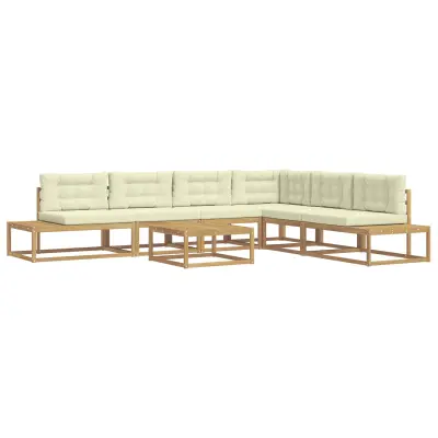vidaXL Zunanja garnitura za sedenje Bela 79 x 79 x 37 cm Poliester