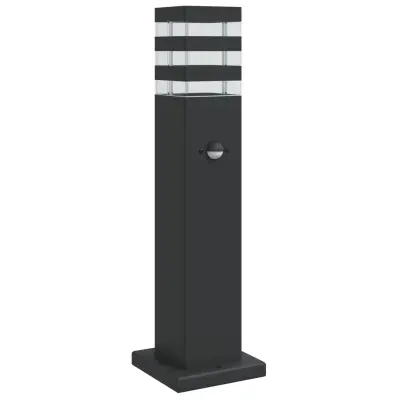 vidaXL Zunanja talna svetilka s senzorjem črna 50 cm aluminij