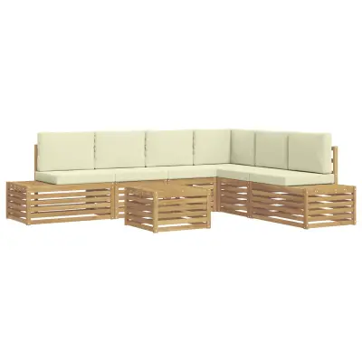 vidaXL Zunanja garnitura za sedenje Bela 59 x 59 x 37 cm Poliester