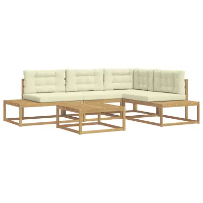 vidaXL Zunanja garnitura za sedenje Bela 79 x 79 x 37 cm Poliester