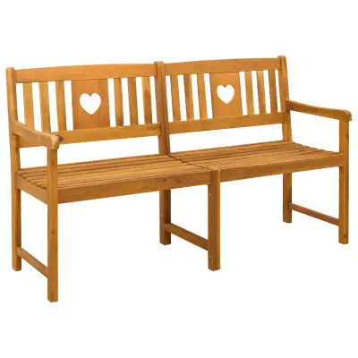 vidaXL Zunanja klop Naravna 150 x 55,5 x 90 cm Masiven les akacije