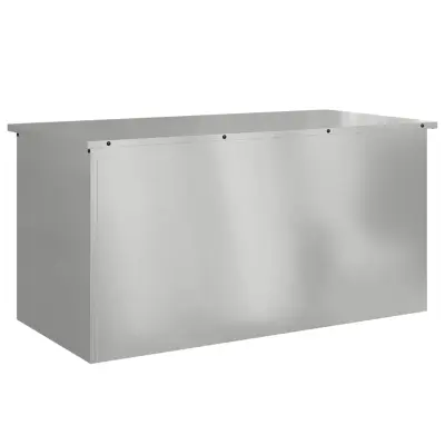 vidaXL Zunanja shranjevalna škatla srebrna 100 x 50,5 x 50 cm Jeklo