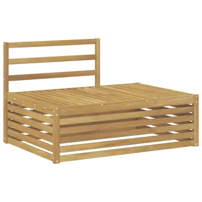 vidaXL Zunanji konec kavča Bela 115 x 83 x 73 cm Masiven les akacije