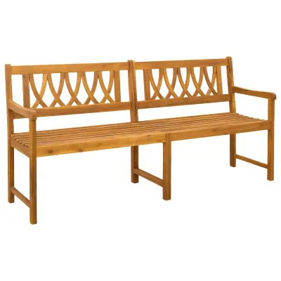 vidaXL Zunanja klop Naravna 180 x 55,5 x 90 cm Masiven les akacije