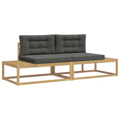 vidaXL Zunanja garnitura za sedenje Bela 230,5 x 83 x 73 cm Poliester