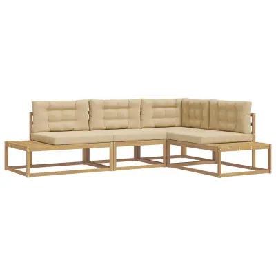 vidaXL Zunanja garnitura za sedenje Bela 277,5 x 198,5 x 73 cm
