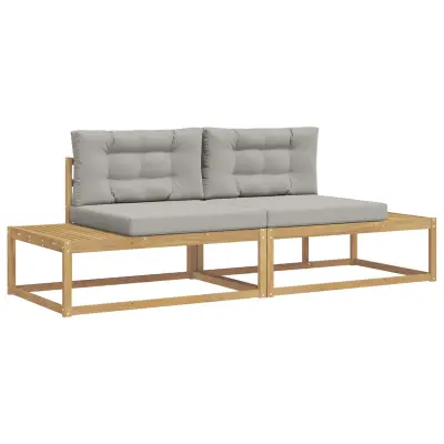 vidaXL Zunanja garnitura za sedenje Bela 230,5 x 83 x 73 cm Poliester