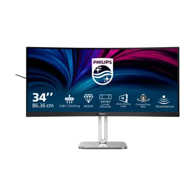 Monitor Philips 86,4 cm (34,0") 34B2U5600C 3440x1440 Curved 120Hz IPS 5ms 2xHDMI DisplayPort