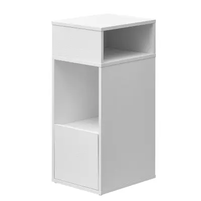 Nočna omarica 2 odprja predala 1 predal 30x25x59,4 cm bela