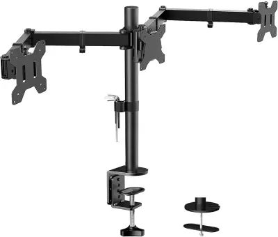 Nastavljivo namizno stojalo za 3 monitorje 13-24 palcev, VESA 75x75/100x100, vrtljivo in nagibno, nosilec za zaslon