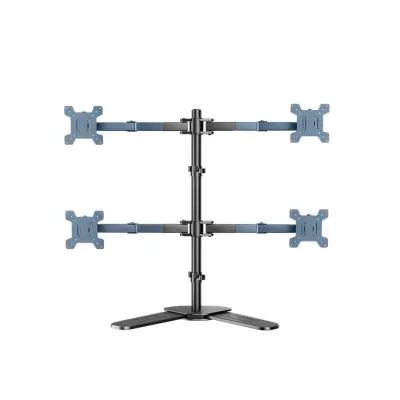 Prostostoječe stojalo za 4 zaslone, nastavljivo, 14-27 inch, jeklo