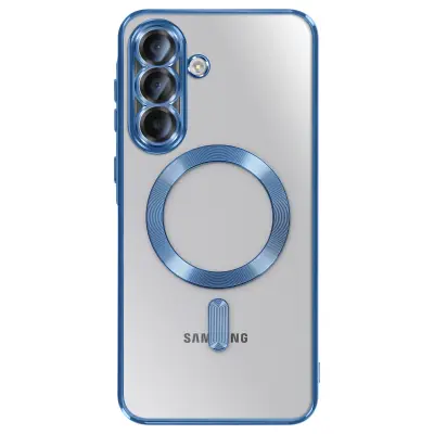 MagSafe etui za Galaxy A37 s kromiranim robom, Modra